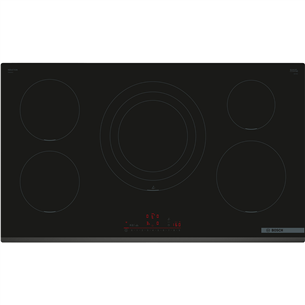 Bosch, Series 6, width 90 cm, frameless, black - Built-in induction hob PIV931HC1E