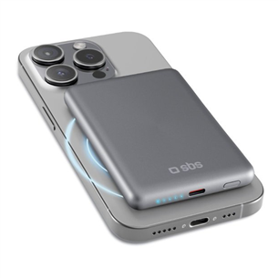 SBS SlimMag, 5000 mAh, gray - Power bank TEBB5000MAGSLIM