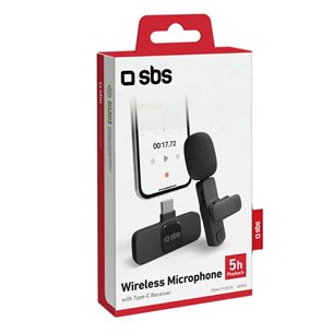 SBS Wireless Microphone, USB-C, black - Wireless microphone