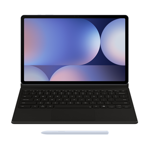 Samsung Galaxy Tab S10 + Book Cover Keyboard, AI Key, melna - Apvalks ar klaviatūru planšetdatoram