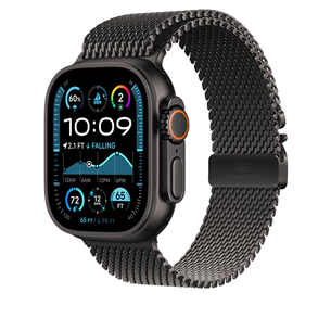 Apple Milanese Loop, 49 mm, Large, melna titāna - Siksniņa pulkstenim