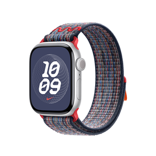 Apple 46mm Blue/Red Nike Sport Loop, zila/sarkana - Siksniņa pulkstenim