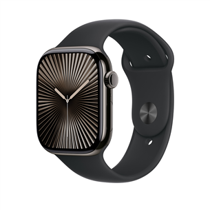 Apple Sport Band, 46 mm, S/M, melna - Siksniņa pulkstenim