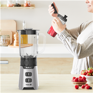 Tefal Minimix, 400 W, silver - Blender + On-the-Go Bottle