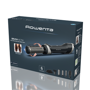 Rowenta Brush Activ, 1000 W, melna - Rotējošs matu veidotājs