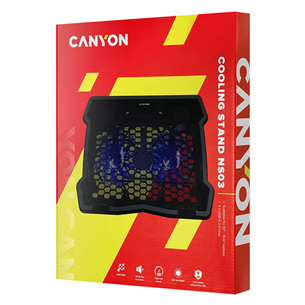 Canyon NS-03 Cooling Stand, 15,6'', черный - Охлаждающая подставка для ноутбука