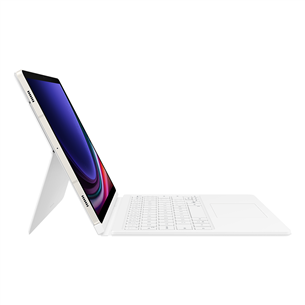 Samsung Book Cover Keyboard, Galaxy Tab S9 / S9 FE, клавиша ИИ, белый - Чехол-клавиатура