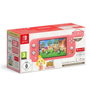 Nintendo Switch Lite Animal Crossing: New Horizons Isabelle Aloha Edition + 12M NSO - Spēļu konsole