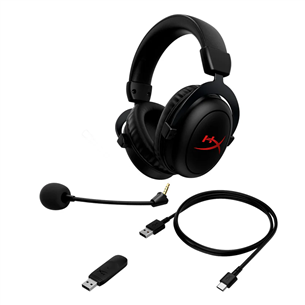 HyperX Cloud II Core, melna - Bezvadu austiņas ar mikrofonu