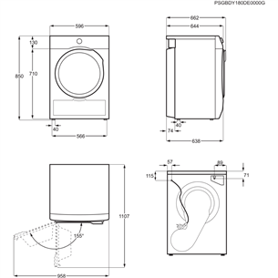 Electrolux 800 UltraCare, 9 kg, dziļums 63.8 cm - Veļas žāvētājs