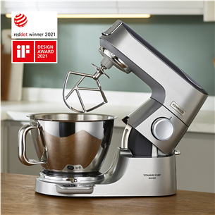 Kenwood Titanium Chef Baker, 5 л/1,6 л, 1200 Вт, серебристый - Кухонный комбайн