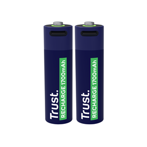 Trust USB-C rechargeable AA batteries, 2-pack - Rechargeable batteries 25584