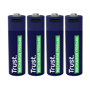 Trust USB-C rechargeable AA batteries, 4 шт. - Перезаряжаемые батарейки 25631