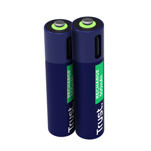 Trust USB-C rechargeable AAA batteries, 2 gab. - Uzlādējamas baterijas 25585