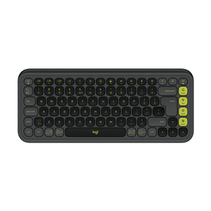 Logitech POP Icon Keys, US, pelēka/zaļa - Bezvadu klaviatūra 920-013071