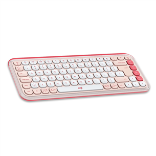 Logitech POP Icon Keys, US, розовый/белый - Беспроводная клавиатура