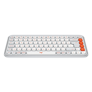 Logitech POP Icon Keys, US, balta/oranža - Bezvadu klaviatūra