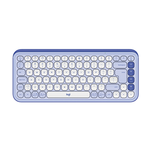 Logitech POP Icon Keys, US, lillā/balta - Bezvadu klaviatūra 920-013074