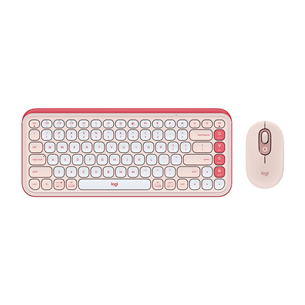 Logitech POP Icon Combo, US, розовый/белый - Беспроводной десктоп 920-013142