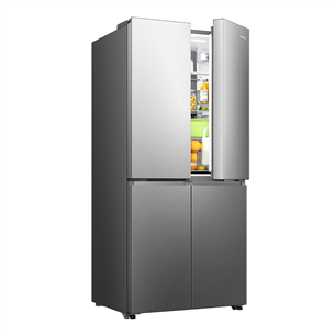 Hisense, Cross Door, No Frost, 483 L, height 179 cm, gray - SBS Refrigerator