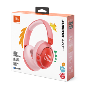 JBL Junior 470NC, rozā - Bezvadu austiņas