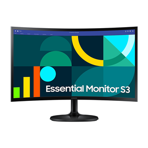 Samsung S36GD, 24'', 100 Hz, VA, FHD, ieliekts, melna - Monitors LS24D366GAUXEN