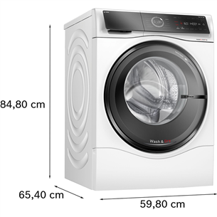 Bosch, Series 8, i-Dos, 10.5 kg/6 kg, dziļums 62.2 cm, 1400 apgr/min - Veļas mazgājamā mašīna ar žāvētāju