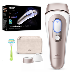 Braun IPL Skin i-Expert Pro 7 PL7147, white/golden - IPL hair removal device PL7147