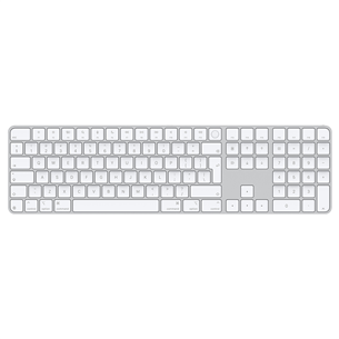 Magic Keyboard with Touch ID and Numeric Keypad, ENG, белый - Беспроводная клавиатура