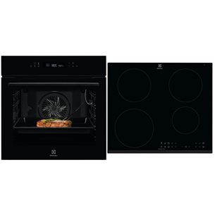 Electrolux, 71 L, black - Built-in oven + induction hob EOE7P31Z+CIR60430