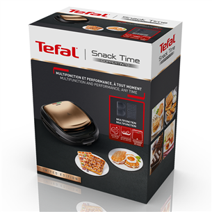 Tefal Snack Time Coppertinto, 700 W, copper - Sandwich and waffel maker