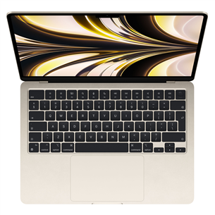 Apple MacBook Air 13" (2022), M2 8C/8C, 16 GB, 256 GB, ENG, zelta - Portatīvais dators