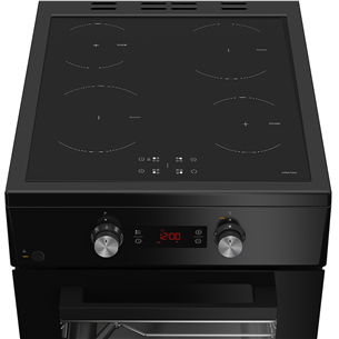 Beko, 60 L, width 50 cm, black - Induction cooker with electric oven