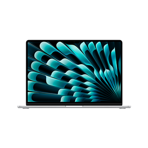 Apple MacBook Air 15'' (2024), M3 8C/10C, 16 GB, 256 GB, ENG, sudraba - Portatīvais dators MC9E4ZE/A