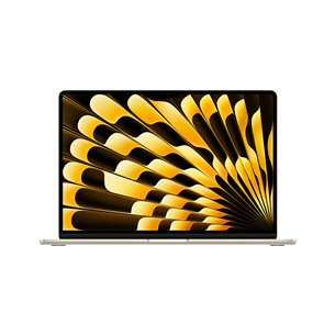 Apple MacBook Air 15'' (2024), M3 8C/10C, 16 GB, 256 GB, ENG, zelta - Portatīvais dators MC9F4ZE/A