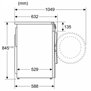 Bosch Series 6, 9 kg, dziļums 58.8 cm, 1400 apgr/min. - Veļas mazgājamā mašīna ar priekšējo ielādi