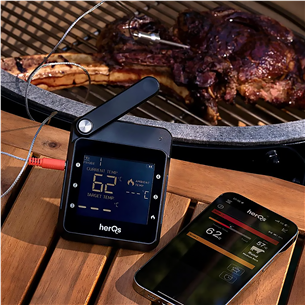 HerQs Professional, black - Smart cooking thermometer