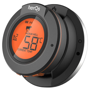 HerQs Dome thermometer, black - Smart cooking thermometer HERQS003