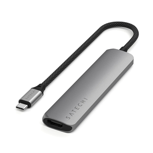 Satechi 6-in-1 USB-C Slim Multiport Adapter, серый - USB-хаб ST-P6SM