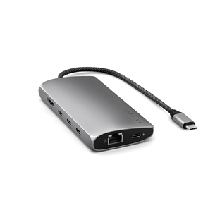 Satechi USB-C Multiport Adapter 8K With Ethernet V3, pelēka - Adapteris