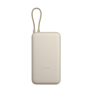 Xiaomi 33W Power Bank, 20000 mAh, integrēts vads, bēša - Portatīvais barošanas avots