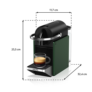 Krups Nespresso Pixie Redesign, zaļa - Kapsulu kafijas automāts