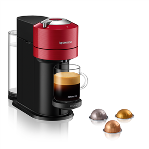 Krups Nespresso Vertuo Next, sarkana - Kapsulu kafijas automāts