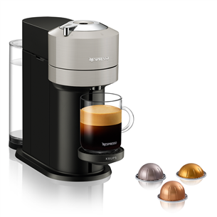 Krups Nespresso Vertuo Next, pelēka - Kapsulu kafijas automāts