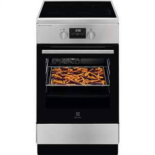 Electrolux 600 Series SteamBake, 58 L, platums 50 cm, nerūsējošā tērauda - Elektriskā plīts ar indukcijas virsmu LKI564267X