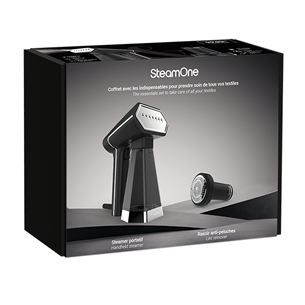 SteamOne, black - Portable steamer + lint remover