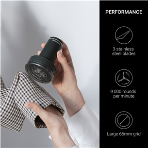 SteamOne, black - Portable steamer + lint remover