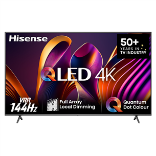 Hisense E7NQ PRO, 55'', 4K UHD, QLED, melna - Televizors 55E7NQPRO