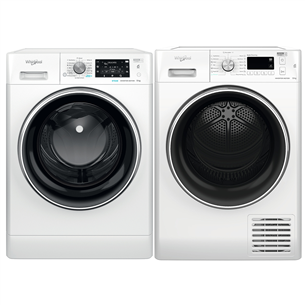 Whirlpool, 9 kg + 9 kg - Veļas mazgājamā mašīna + veļas žāvētājs FFD9489BCV+FFTM119X3