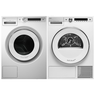 Asko, 9 kg + 8 kg - Washing machine + dryer W6098X.W/3+T608HX.W